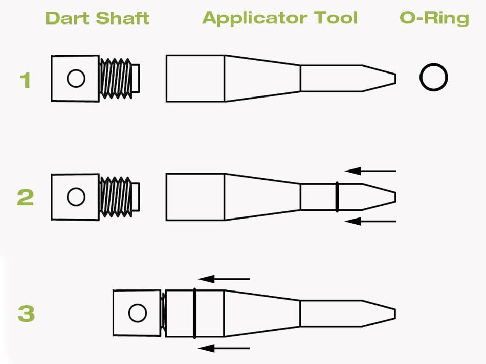 Dart Shaft Lock O-Ring Applicator and 25 O-Rings