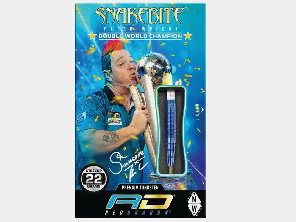 Red Dragon Peter Wright PL15 Blue Steel Tip Darts – LONG
