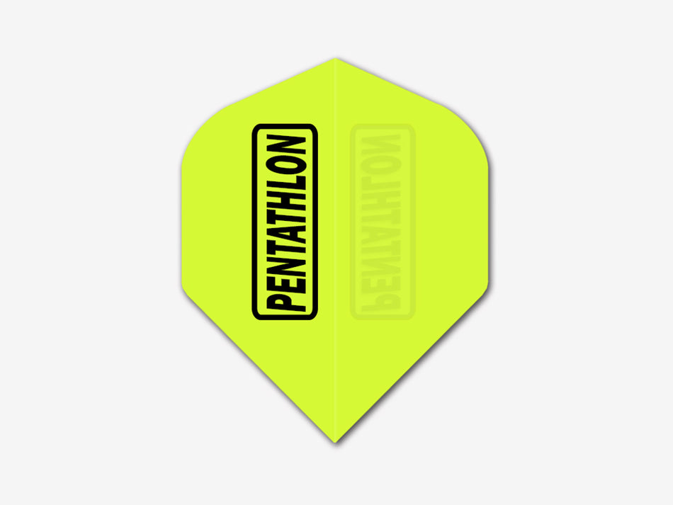 Pentathlon Dart Flights - 100 Micron Standard Neon Yellow