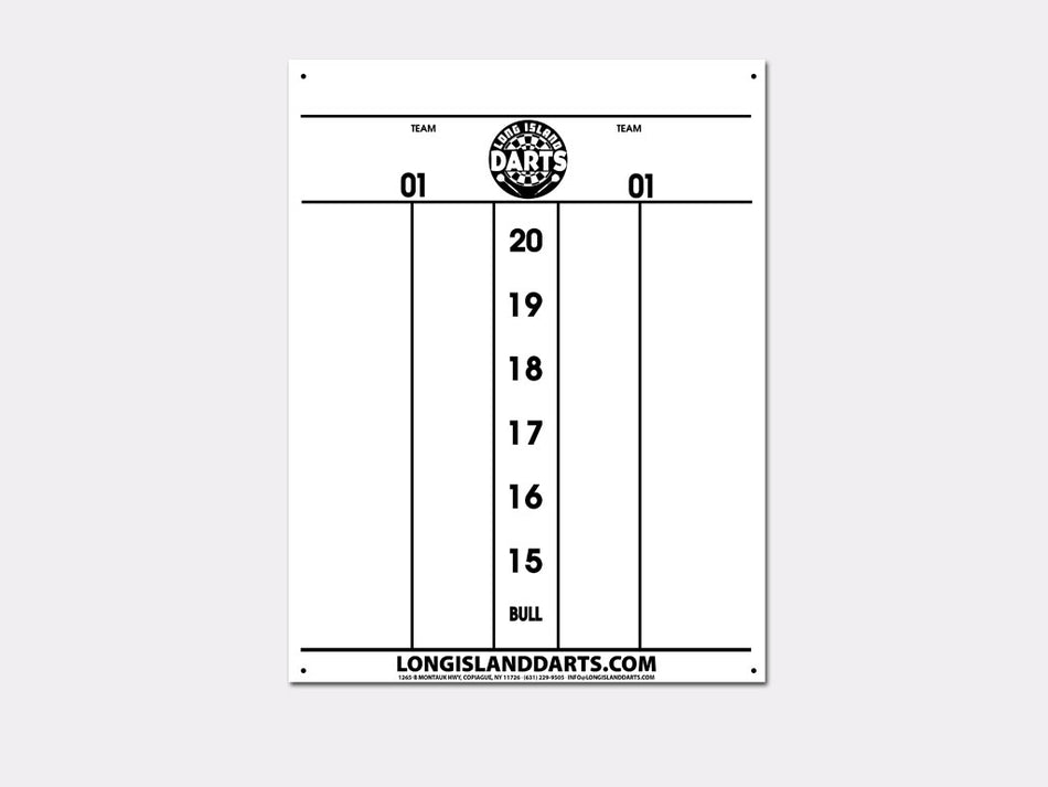 Medium Acrylic Dry Erase Scoreboard -White