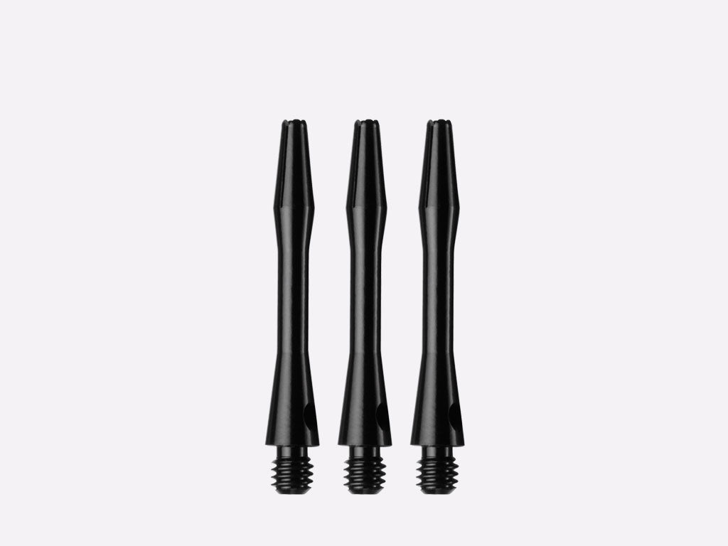 Short Plain Aluminium Dart Shafts – Black – Quantum Darts